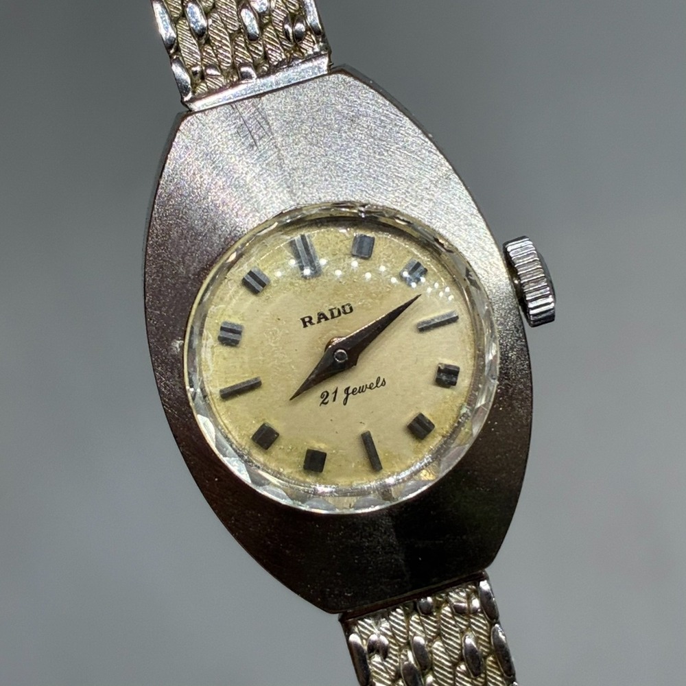 Rare Vintage Rado 21 Jewels Mechanical Women's Watch Oval Case- For PARTS!